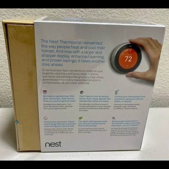 NEW!! $250 Google Nest 3rd Generation Learning Thermostat - Picture 3 of 5